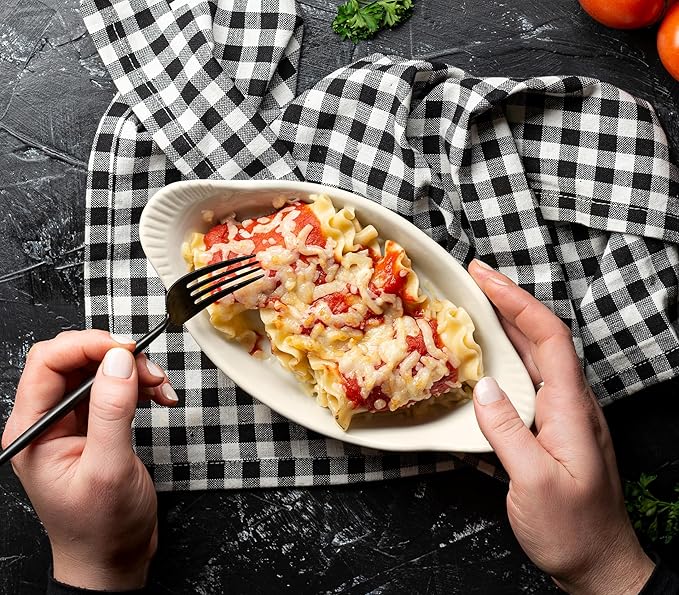 Au Gratin Baking Dishes, by Kook, Mini Casserole Dish, Set of 6, for Banana Split, Oven and Microwave Safe, Dishwasher Safe, Ceramic Serving Dishes, Lasagna & Cobblers, Individual Serving, 12 oz (Black) - Image 3