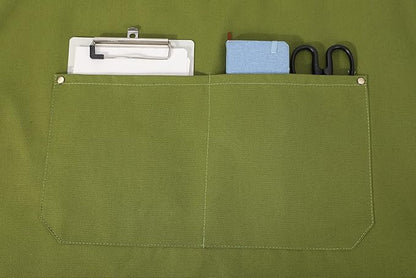 AFUN Chef Aprons for Women Men with Oversized Pockets, 12-Ounce Cotton Canvas Cross Back Water Repellent Apron (Army Green) - Image 7