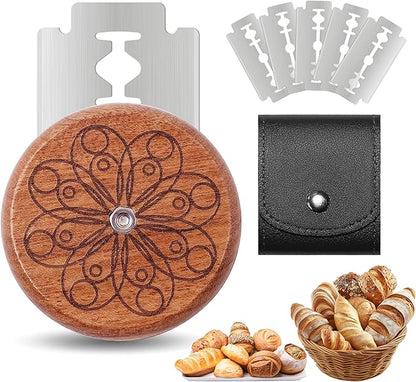 UFO Bread Lame Cutter for Homemade Sourdough,Bread Scorer Tool for Sourdough with 5 Blades and Case,Slashing Tool Bread Cutting Knife for Artisan Bread and Baguette Makers,Circle-black by Unknown