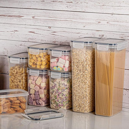 Vtopmart 32pcs Airtight Food Storage Containers Set, BPA Free Plastic Kitchen and Pantry Organization Canisters with Lids for Cereal, Dry Food, Flour and Sugar, Includes 32 Labels - Image 5