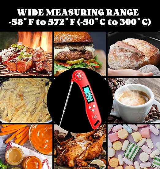 DOQAUS Digital Meat Thermometer, 2 Pack Instant Read Food Thermometer for Cooking, Kitchen Probe with Backlit & Reversible Display, Cooking Temperature for Turkey, Bread, Baking, Sourdough - Image 7