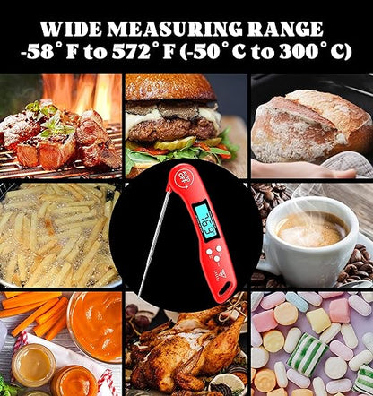 DOQAUS Digital Meat Thermometer, Instant Read Food Thermometer for Cooking with Backlit & Auto-Rotating Display, 4.6” Probe for Grilling, Baking, and Perfect BBQ - Image 7