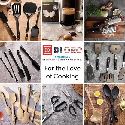 DI ORO Silicone Spatula Set - Rubber Kitchen Spatulas for Baking, Cooking, & Mixing - 600°F Heat-Resistant & BPA Free Silicone Scraper Spatulas for Nonstick Cookware - Dishwasher Safe (4pc, Clay)