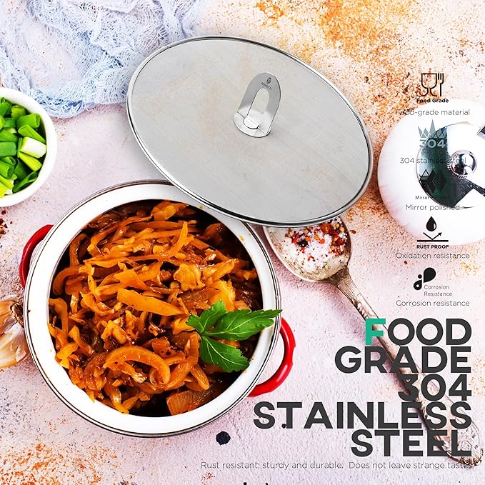 Homestia 4 Pack Splatter Screen for Frying Pan, 13", 11.5", 10", 8" Stainless Steel Grease Splatter Guard with Fold Flat Knob, Kitchen Oil Splatter Guard Set for Safe Cooking - Image 6