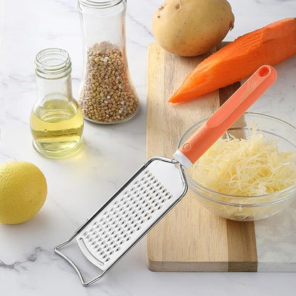 Cheese Grater with Handle, Vituer Stainless Steel Graters for Kitchen, Cheese Grater Lemon Zester Handheld, Great for Cheese, Ginger, Chocolate, Spices and More, Dishwasher Safe - Image 5
