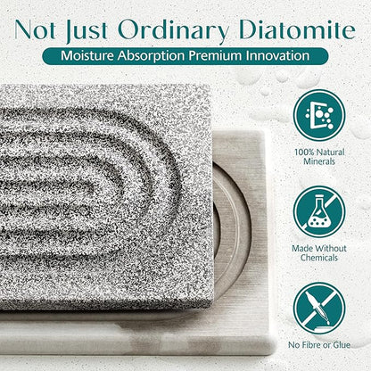 Stone Faucet Mat for Kitchen Sink, Diatomite Stone Drying Mat for Kitchen Counter, 2026 Upgraded Dishwasher-Safe & Ultra Absorbent, Chemical-Free Stone Dish Mat for Bottles Utensils (15.7" x 3.9") - Image 2