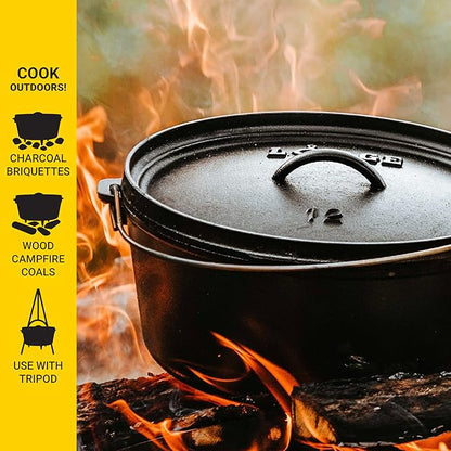 Lodge Boy Scouts of America Cast Iron Camp Dutch Oven, Pre-Seasoned, 6-Quart - Image 3
