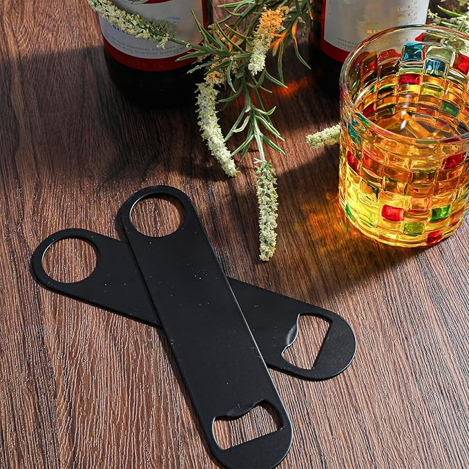 20 Pack Flat Bottle Opener, 7 Inch Stainless Steel Black Speed Opener Bulk for Bar, Kitchen, Restaurant, Party Supplies - Image 7