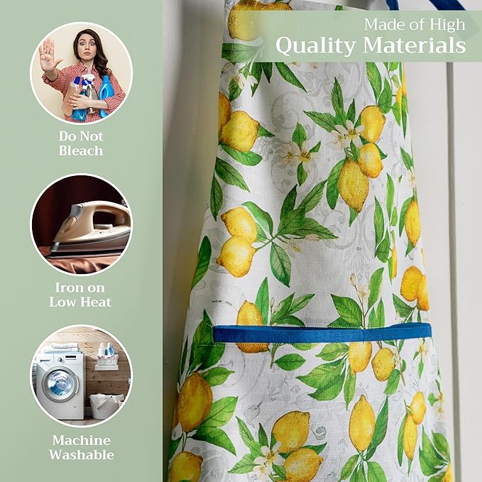 Maison d' Hermine 100% Cotton Apron for women with Pocket Kitchen Chef Apron for Men Cooking Mothers Day Gifts - Image 3