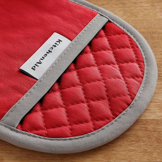 KitchenAid Asteroid Pot Holder 2-Pack Set, Fire Red, 6.5"x10" - Image 4