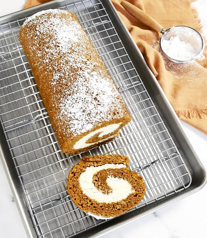 USA Pan Jelly Roll Baking Pan and Bakeable Cooling Rack, Nonstick Commercial Quality - Image 2