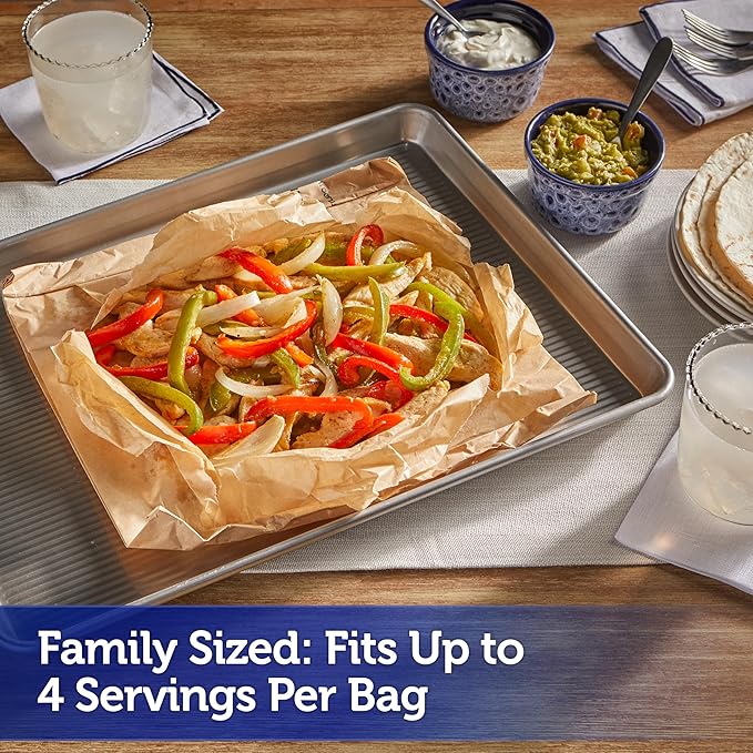 Reynolds Kitchens Parchment Cooking Bags, Family Size, Non-Stick Parchment Cooking Bags for the Oven and Microwave, Oven-Safe up to 425 Degrees, Great for Quick Family Meals, No-Mess Cleanup, 15 Pack - Image 2