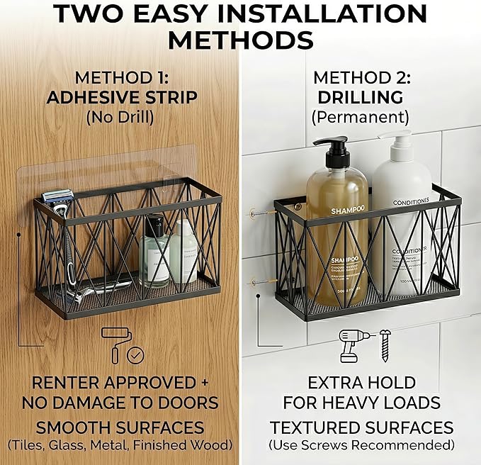 4 Pack Adhesive Cabinet Door Organizer, 2 Baskets + 2 Tumbler Lid Holders, Lid Organizer Inside Cabinet for Tupperware Pyrex Yeti Stanley, Pantry Door & Bathroom Wall Mounted Storage