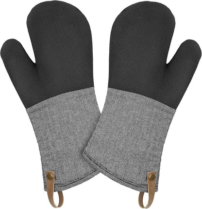 Cuisinart Heritage Kitchen Oven Mitts – Heat-Resistant Kitchen Mitts for Oven with Non-Slip Neoprene Palm, Long Cuff, and Cotton Filling – Durable Oven Gloves for Cooking, Baking, & Grilling - Image 8