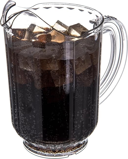 Carlisle FoodService Products 554607 Restaurant-Style SAN Plastic Pitcher, 60 oz., Clear (Pack of 6) - Image 2