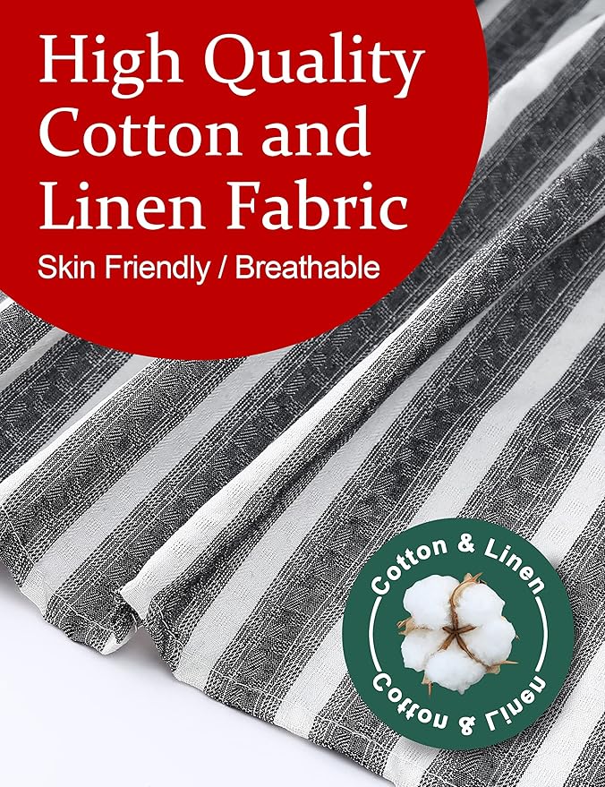 Cozy Adjustable Cross Back Aprons for Women with Pockets Cotton Linen Cooking Kitchen Baking