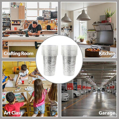 20pcs 8oz Graduated Clear Plastic Measuring Mixing Cups with 20pcs Wooden Stirring Sticks for Mixing Paint, Pigments, Epoxy Resins