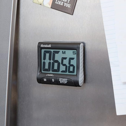 Lavatools KT1 Digital Kitchen Timer & Stopwatch, Large Display, Bold Digits, Simple Operation, Loud Alarm, Magnetic Kickstand for Cooking and Classroom - Image 5