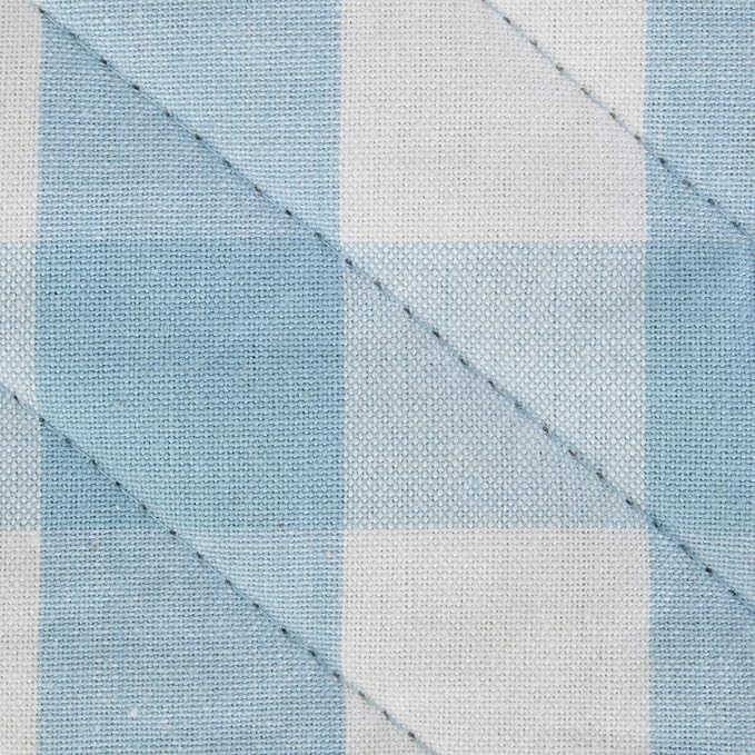 DII Buffalo Check Kitchen Collection, Classic Farmhouse Kitchen Set, Potholder & Oven Mitt, White & Light Blue, 2 Piece