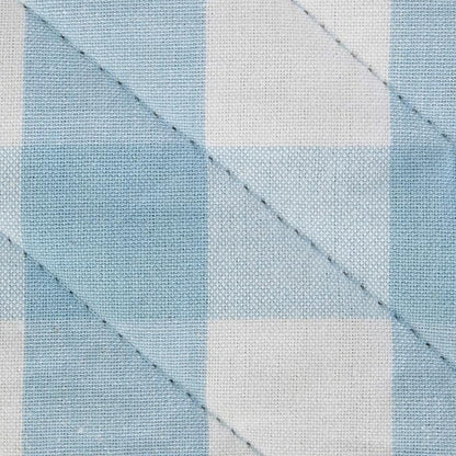 DII Buffalo Check Kitchen Collection, Classic Farmhouse Kitchen Set, Potholder & Oven Mitt, White & Light Blue, 2 Piece