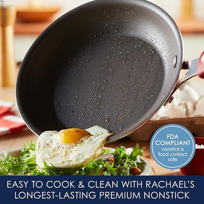 Rachael Ray Cook + Create Nonstick Frying Pan/Skillet, 8.5 Inch, Red - Image 3