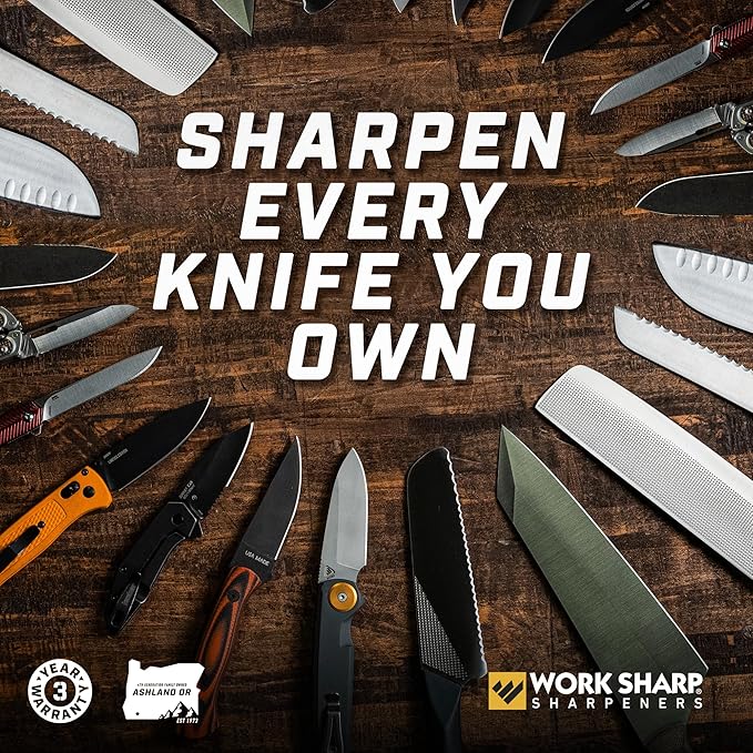 Work Sharp Ken Onion Knife Sharpener Tool - Adjustable Knife Sharpening System - For Knives, Scissors, Serrated Blades, & Tools - Image 8