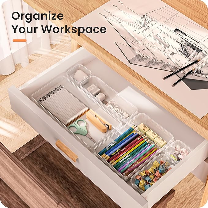【Military Grade】A-LuGei Drawer Organizer, 【】 Makeup organizer, 【Holds 177 Items】 Bathroom Organizers and Storage, Organization and Storage, Desk Drawer Organizer for Bathroom Vanity - Image 3
