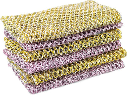 The Crown Choice Heavy Duty Non-Scratch Dish Scrubbers for Cleaning Dishes & Pots (6Pcs) - Replace Kitchen Sponges for Dishwashing with Our Scouring Pads - Try Our Alternative Dish Washing Scrub by TheCrownChoice
