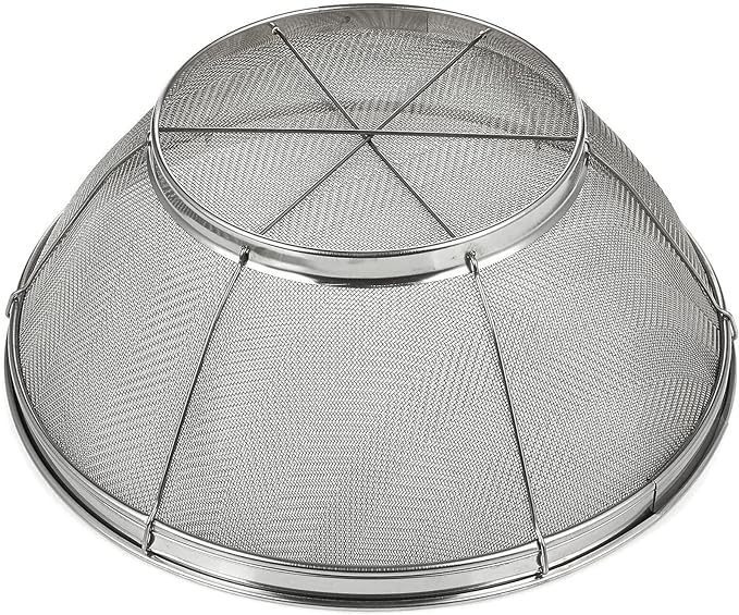 Juvale Stainless Steel Fine Mesh Strainer - Durable Rust-Resistant Mesh Colander - Ergonomic Handle Rice Colander - Ultra-Fine Flour Sifter - Dishwasher Safe with Stable Design - 11 in x 4 in, Silver - Image 7