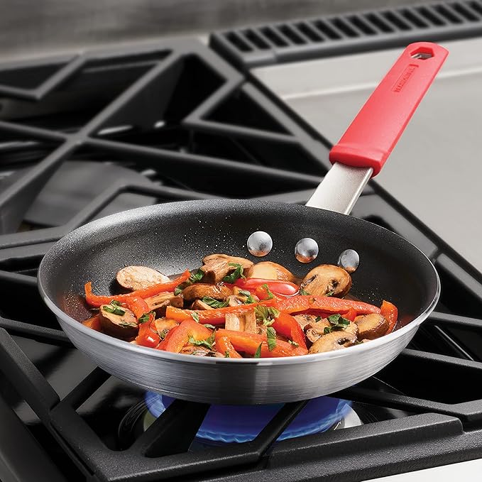 Tramontina Professional 8-Inch Non Stick Small Frying Pan, Heavy-Gauge Aluminum Skillet with Reinforced Nonstick Coating, Red Handle, Dishwasher and Oven Safe - Image 2