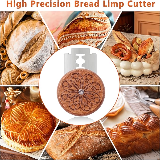 UFO Bread Lame Cutter for Homemade Sourdough,Bread Scorer Tool for Sourdough with 5 Blades and Case,Slashing Tool Bread Cutting Knife for Artisan Bread and Baguette Makers,Circle-black - Image 3