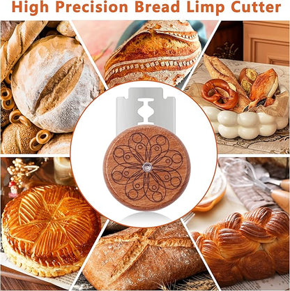 UFO Bread Lame Cutter for Homemade Sourdough,Bread Scorer Tool for Sourdough with 5 Blades and Case,Slashing Tool Bread Cutting Knife for Artisan Bread and Baguette Makers,Circle-red - Image 3