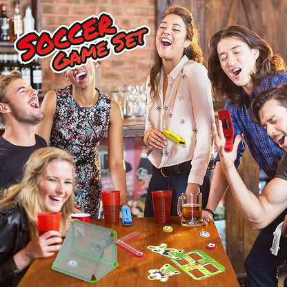 Cap Shooting Bottle Opener Gun - Launches Caps for World Cup Parties, BBQs & Adult Gatherings, Fun Gadget for Men, Unique Gag Gift for Sports Events (Blue red white yellow)