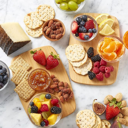 FARBERWARE 4-Piece Reversible Bamboo Cutting Board and Charcuterie Set,Assorted Sizes,Durable Wood Serving Boards for Cheese,Meats,and Prep,(Pack of 4) - Image 7