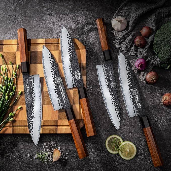FAMCÜTE Personalized Gifts for Men Engraved Custom Japanese Knife, Hand Forged High Carbon Steel Chef Knife With Rosewood Handle, Birthday Day Gifts for Your Loved Ones (Sandalwood Gift Box) - Image 9