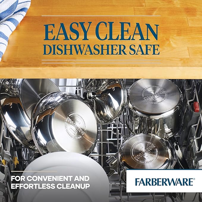 Farberware Classic Stainless Steel 2-Quart Mirror Satin Covered Saucepan, Silver - Image 2