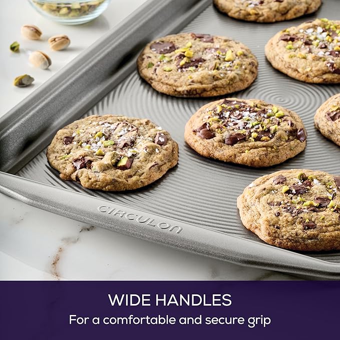 Circulon Nonstick Bakeware, Nonstick Cookie Sheet / Baking Sheet - 11 Inch x 17 Inch, Gray - Image 5