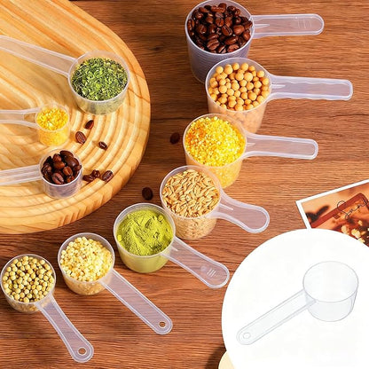 2-Pack Transparent 5 Gram 10 ML Teaspoons Measuring Spoons Scoop for Creatine,Powders,Cooking,Recipes,Lab,BPA-free,Food Grade PP Material,Meets safety standards,with milliliter scale