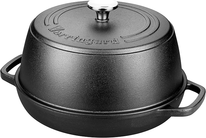 VORRINGARD Cast Iron Dutch Oven Pot with Lid for Bread Baking - include Sourdough Bread Baking Supplies like Banneton Bread Proofing Basket, Bread Oven 6 QT, Pre-seasoned