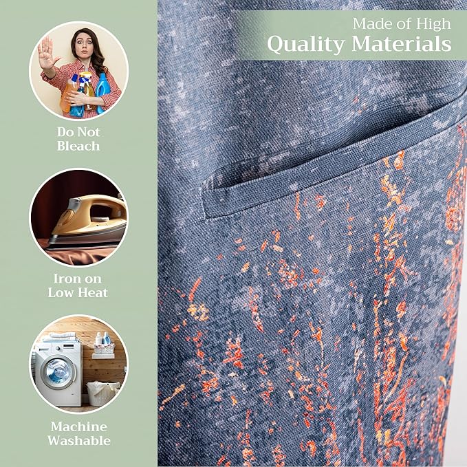 Maison d' Hermine 100% Cotton Apron for women with Pocket Kitchen Chef Apron for Men Cooking Mothers Day Gifts