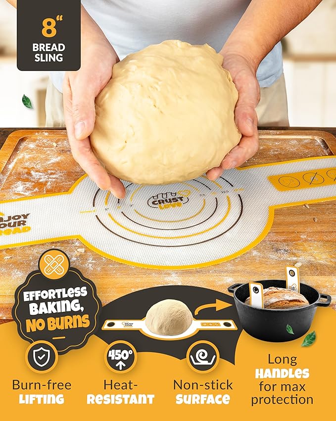 CRUSTLOVE Sourdough Kit inkl. 7 different Bread Making Tools like a 9 inches Sour dough Banneton Bread Proofing Basket - Bread Making Kit, Banneton-Basket, Sourdough-Starter-Kit-Supplies, Baking-Kit - Image 5