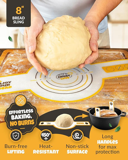 CRUSTLOVE Sourdough Kit inkl. 7 different Bread Making Tools like a 9 inches Sour dough Banneton Bread Proofing Basket - Bread Making Kit, Banneton-Basket, Sourdough-Starter-Kit-Supplies, Baking-Kit - Image 5