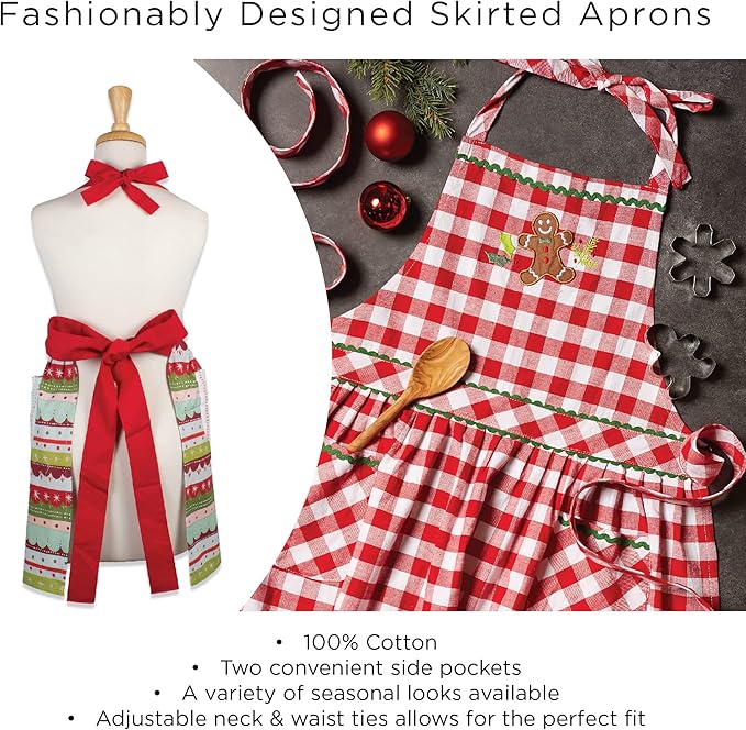DII Home Sweet Farmhouse Kitchen Collection, Apron, French Blue