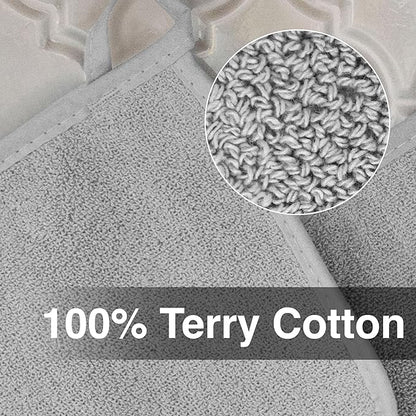 RITZ Terry Potholder & Hot Pad: Unparalleled Heat Resistant, Durable 100% Cotton – Ergonomically Designed for Optimal Grip – Easy-Care Machine Washable – 4-Pack, Titanium Grey - Image 2