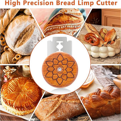 UFO Bread Lame Cutter for Homemade Sourdough,Bread Scorer Tool for Sourdough with 5 Blades and Case,Slashing Tool Bread Cutting Knife for Artisan Bread and Baguette Makers,Water Lily - Image 3