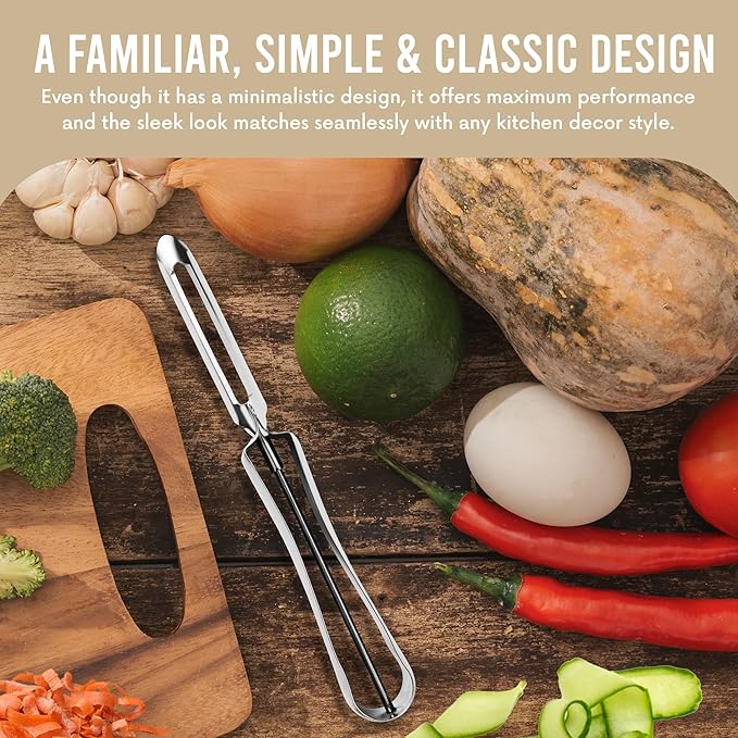 Linden Sweden Original Jonas Vegetable Peelers for Kitchen - Made In Sweden - Carrot Peeler with Ergonomic Handle for Safety and Control - Dishwasher Safe Potato Peelers - 3-Pack - Stainless Steel - Image 5