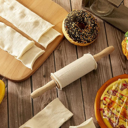 Patelai Set of 8 Rolling Pin Covers 14.96 x 1.97 Inch Cotton White Rolling Pin Sock Sleeve for Baking