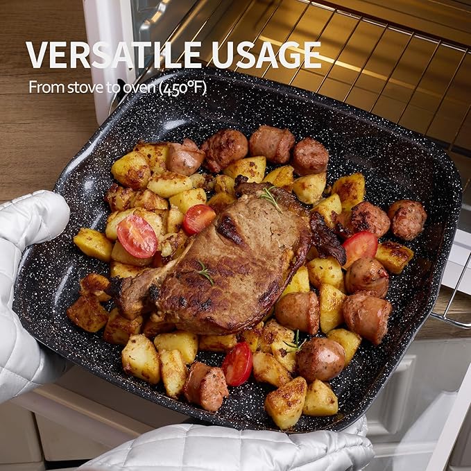 BECIGAR 23pcs Ceramic Pots and Pans Set, Nonstick Detachable Handle Cookware, Induction Kitchen Cooking Set with Removable Handle,include Frying Pans & Saucepans Oven Safe (Black) - Image 5