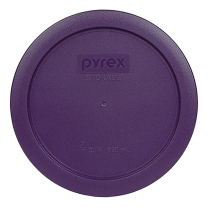 Pyrex 7201-PC Round 4 Cup Storage Lid for Glass Bowls (1, Purple) by Pyrex
