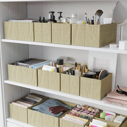 Drawer Organizer Clothes Set of 12 Beige - Dresser Organizer For Nursery, Bedroom, Closet - The Perfect Baby Clothes Organizers and Storage & General Nursery Organization or Dresser Drawer Organizers - Image 6